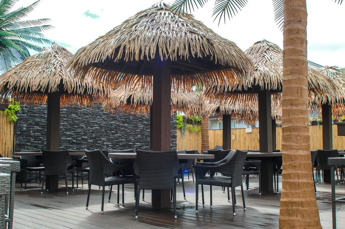 Tropical seating at Nalu Dewey Beach