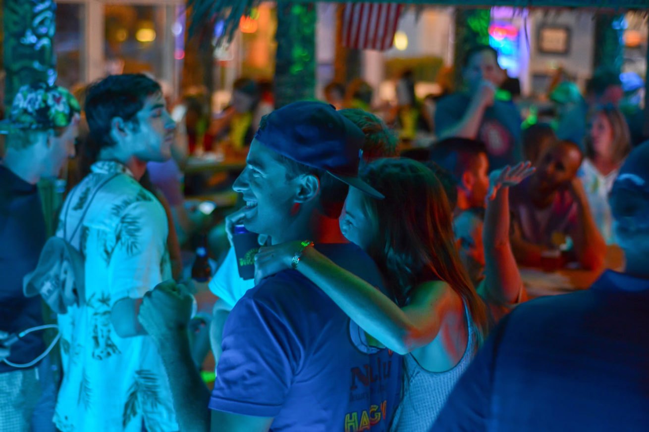 Guests enjoying a night out at Nalu Dewey Beach